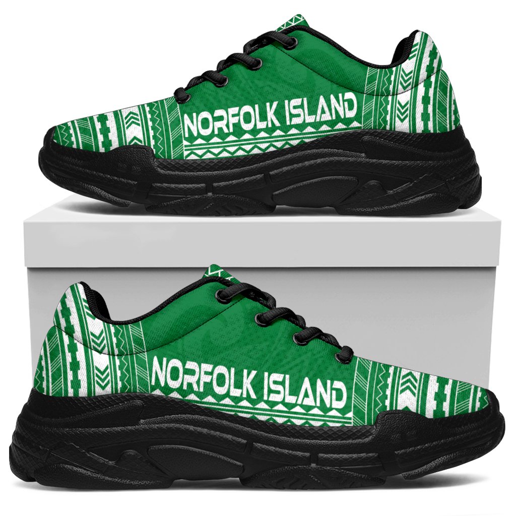 Norfolk Island Chunky Sneakers - Polynesian Chief Flag Version - Polynesian Pride