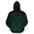 Hawaii Kanaka Polynesian Zipper Hoodie Green Neon Style - Polynesian Pride