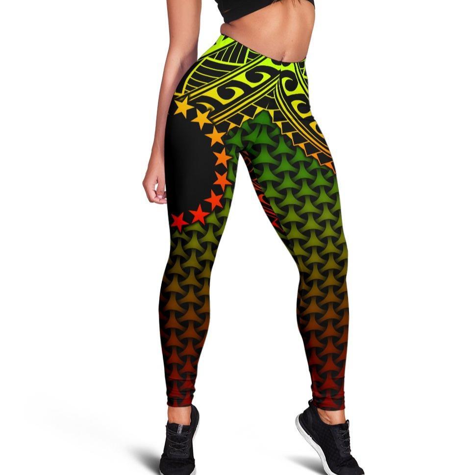 Polynesian Cook Islands Women's Leggings - Reggae Vintage Polynesian Patterns Reggae - Polynesian Pride