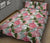 Hawaii Quilt Bed Set Pink Monstera And Green Tropical Leaves White AH - Polynesian Pride