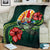 Tahiti Polynesian Premium Blanket - Green Turtle Hibiscus - Polynesian Pride