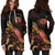 Hawaii Polynesian Hoodie Dress - Turtle With Blooming Hibiscus Gold - Polynesian Pride