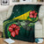 Tokelau Polynesian Premium Blanket - Green Turtle Hibiscus - Polynesian Pride