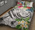 Fiji Polynesian Quilt Bed Set - Summer Plumeria (White) - Polynesian Pride