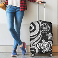 Tahiti Polynesian Luggage Covers - White Tentacle Turtle - Polynesian Pride