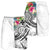 Wallis and Futuna Polynesian Men's Shorts - Summer Plumeria (White) - Polynesian Pride