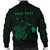 Hawaii Kakau Polynesian Turtle Map Personalized Men's Bomber Jacket - Green - Polynesian Pride