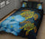 Hawaii Quilt Bed Set - Turtle Hibiscus Pattern Hawaiian Quilt Bed Set - Blue - Polynesian Pride