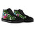 Guam High Top Shoes White - Turtle Plumeria Banana Leaf - Polynesian Pride