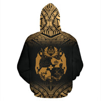 Tonga All Over Custom Hoodie Gold Fog - Polynesian Pride