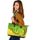 New Zealand Maori Mangopare Large Leather Tote Polynesian - Rasta - Polynesian Pride