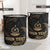Vanuatu Polynesian Custom Personalised Laundry Basket - Gold Tribal Wave - Polynesian Pride