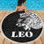 Sun In Leo Zodiac Beach Blanket Polynesian Tattoo Simple - White - Polynesian Pride