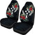 Kosrae Car Seat Covers - Kosrae Flag Hibiscus - A02 Universal Fit Black - Polynesian Pride