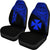 Wallis And Futuna Car Seat Covers - Wallis And Futuna Coat Of Arms Polynesian Tattoo Blue Curve - Polynesian Pride