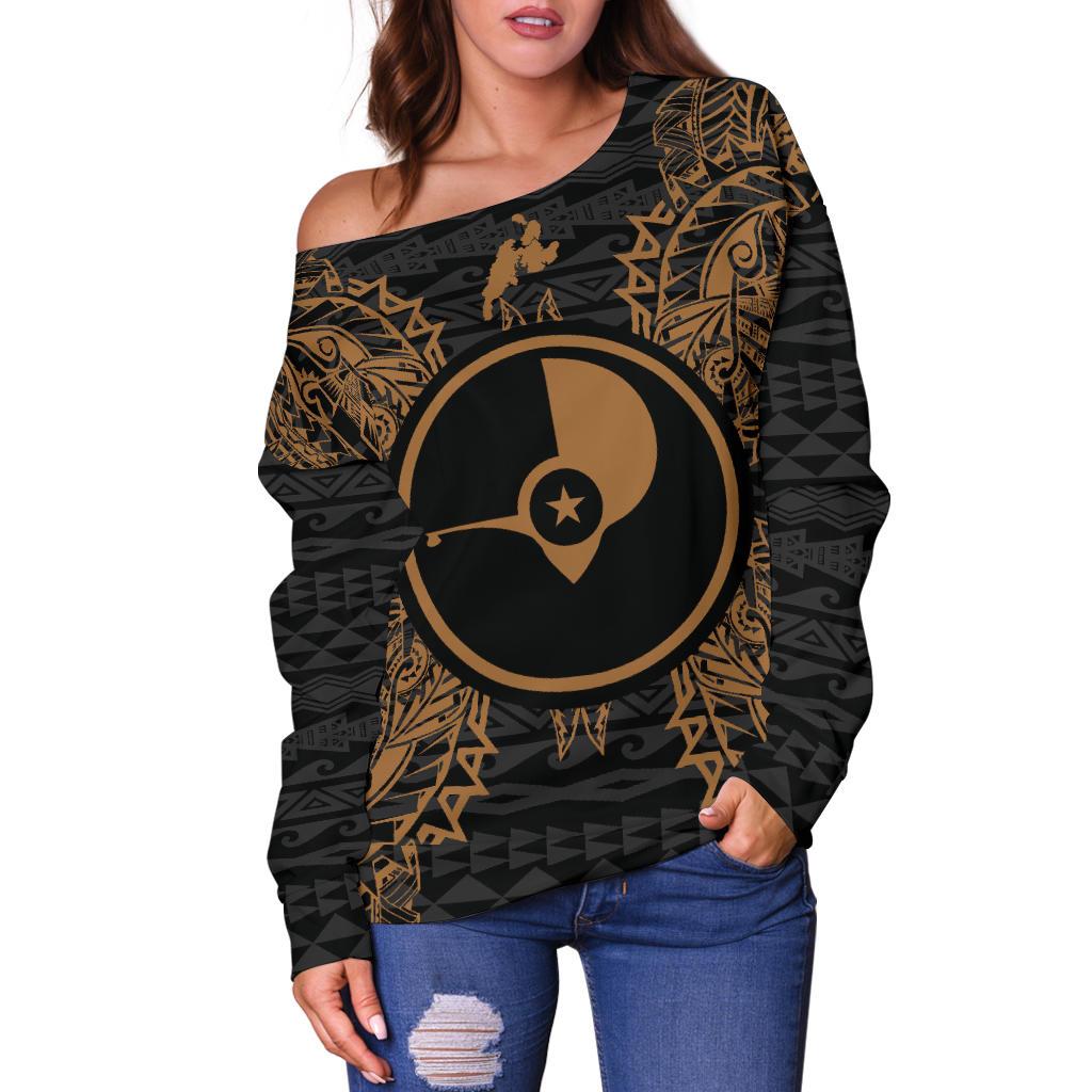 Yap Polynesian Shoulder Sweater Map Gold - Polynesian Pride