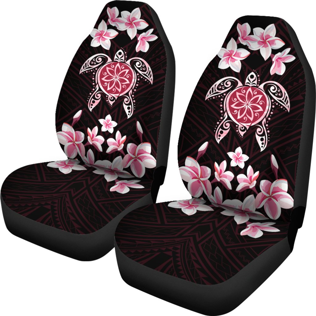 Hawaii Car Seat Covers - Hawaiian Pinky Turtle Plumeria - AH Universal Fit Pink - Polynesian Pride