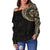 Polynesian Tattoo Style Off Shoulder Sweater A7 - Polynesian Pride