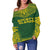 Society Islands Flag Polynesian Chief Women's Off Shoulder Sweater - Polynesian Pride