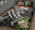 Fiji Polynesian Quilt Bed Set - Summer Plumeria (Black) - Polynesian Pride