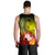 Custom Personalised Yap Men's Tank Top - Humpback Whale with Tropical Flowers (Yellow) - Polynesian Pride