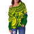 Cook Islands Polynesian Women's Off Shoulder Sweater - Polynesian Turtle - Polynesian Pride