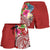 YAP Polynesian All Over Print Women's Shorts - Summer Plumeria (Red) - Polynesian Pride