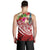 Tonga Polynesian Men's Tank Top - Summer Plumeria (Red) - Polynesian Pride