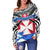 Wallis and Futuna Rugby Off Shoulder Sweater Spirit - Polynesian Pride