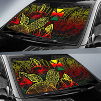 Wallis And Futuna Auto Sun Shades Turtle Hibiscus Reggae - Polynesian Pride