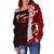 Yap Micronesia Custom Personalised Women's Off Shoulder Sweater - Coat Of Arm With Hibiscus - Polynesian Pride