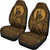 New Caledonia Car Seat Cover - New Caledonia Coat Of Arms Polynesian Tattoo Gold - Polynesian Pride