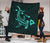 Hawaii Shark Turquoise Polynesian Premium Quilt - Polynesian Pride