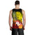 Tahiti Men's Tank Top - Humpback Whale with Tropical Flowers (Yellow) - Polynesian Pride