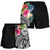 Tahiti Polynesian Women's Shorts - Summer Plumeria (Black) - Polynesian Pride