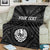 Tahiti Personalised Premium Blanket - Tahiti Seal In Polynesian Tattoo Style (Black) - Polynesian Pride