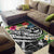Guam Polynesian Area Rug - Summer Plumeria (Black) - Polynesian Pride