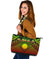 Polynesian Marshall Islands Leather Tote - Reggae Vintage Polynesian Patterns - Polynesian Pride