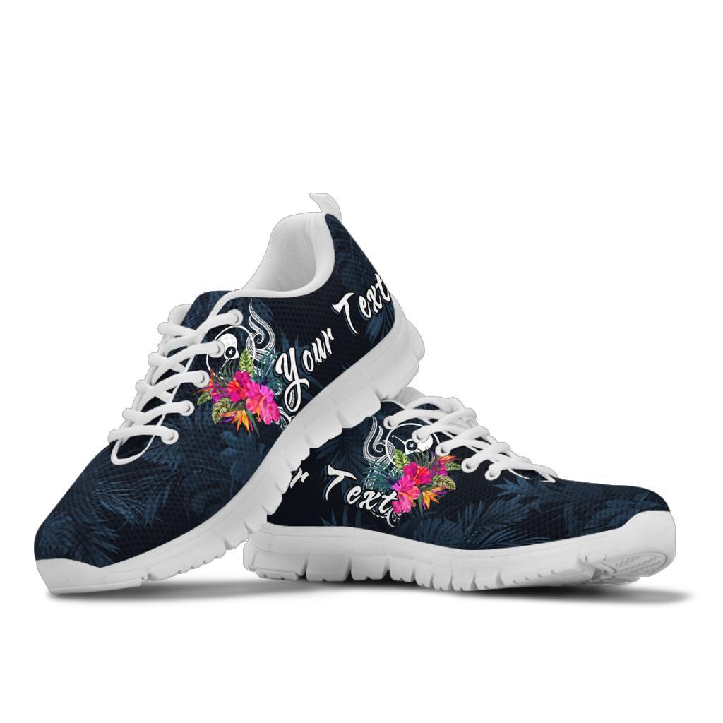 Yap Micronesia Custom Personalised Sneakers - Tropical Flower - Polynesian Pride