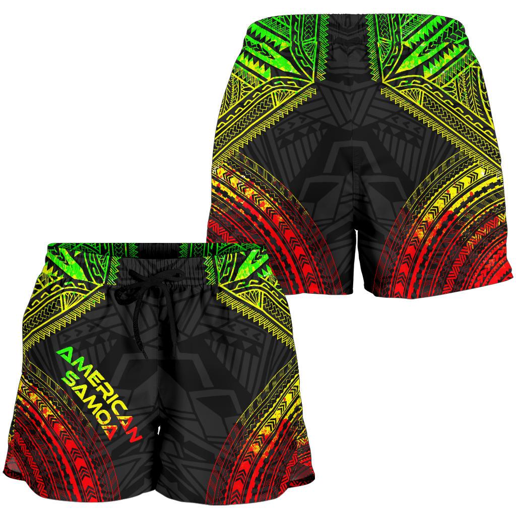 American Samoa Women's Shorts - Polynesian Chief Reggae Version - Polynesian Pride