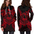 French Polynesia Polynesian Hoodie Dress Map Red - Polynesian Pride