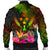 Kosrae Polynesian Personalised Men's Bomber Jacket - Hibiscus and Banana Leaves - Polynesian Pride