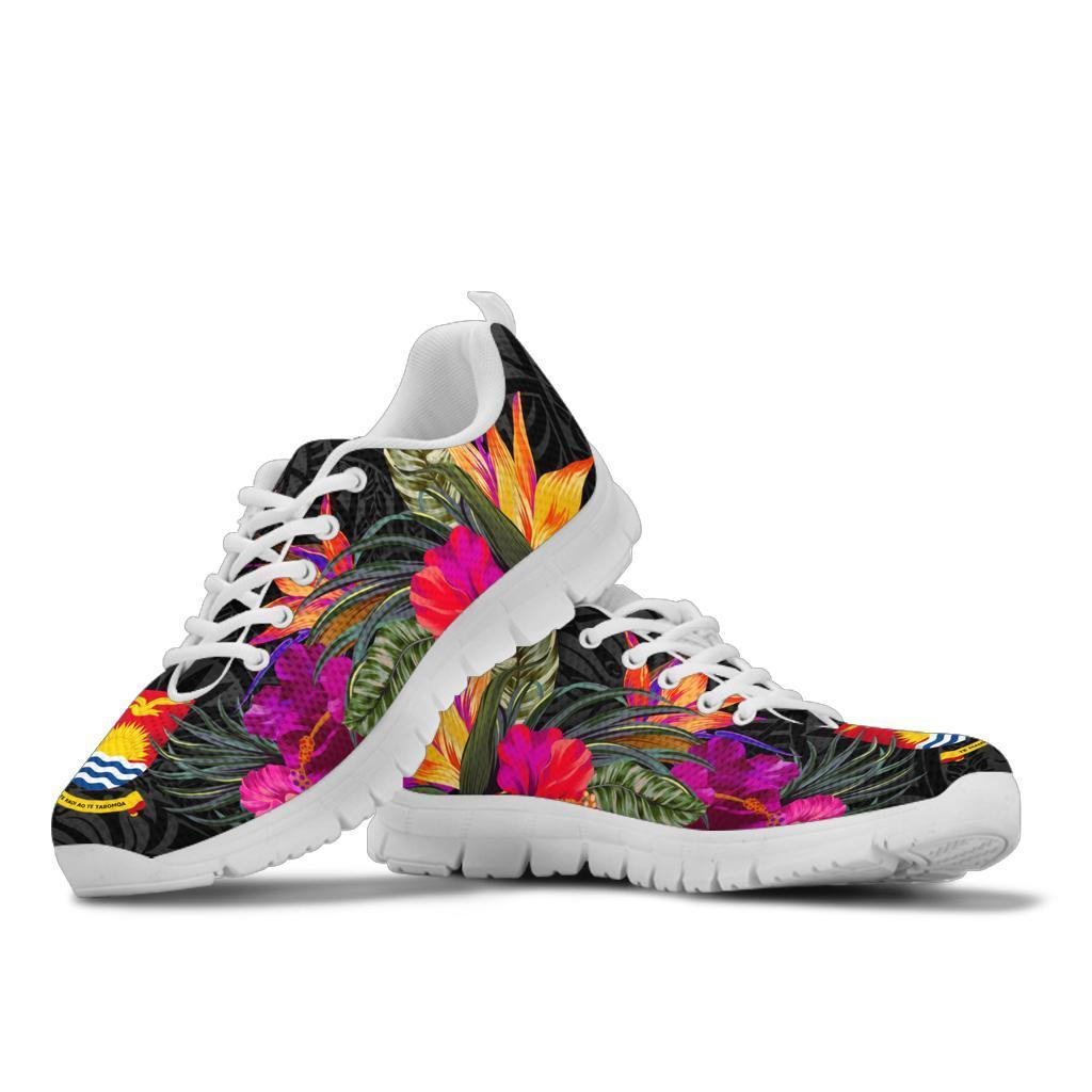 Kiribati Sneakers - Polynesian Hibiscus Pattern - Polynesian Pride