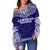 American Samoa Flag Polynesian Chief Women's Off Shoulder Sweater - Polynesian Pride