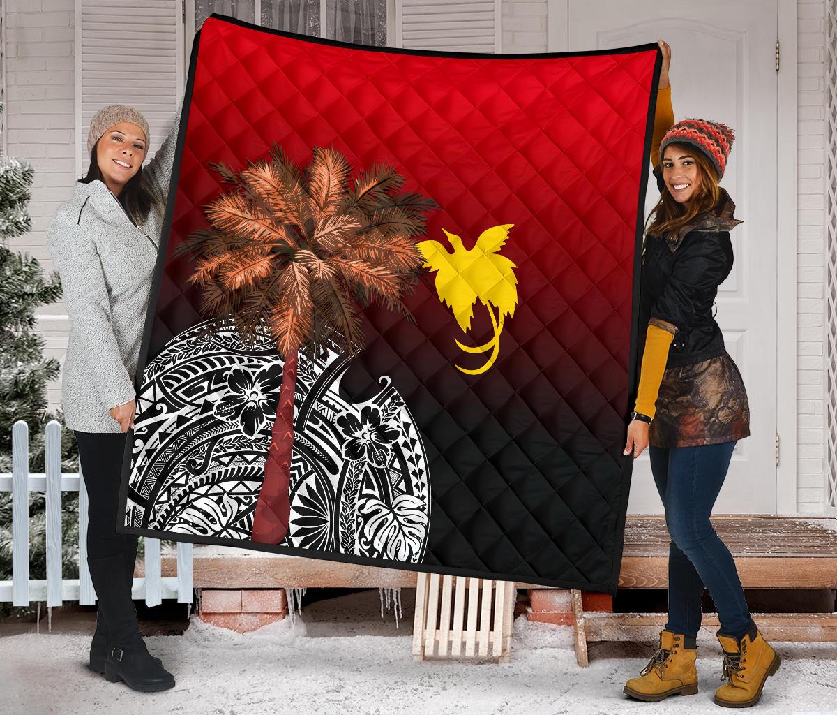 Papua New Guinea Premium Quilt - Polynesian Palm Tree - Polynesian Pride