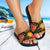 Nauru Slide Sandals - Gold Plumeria - Polynesian Pride