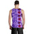 Hawaii Hibiscus Flower Polynesian Men's Tank Top - Curtis style - Purple - Polynesian Pride