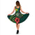 Hawaii Polynesian Midi Dress - Green Turtle Hibiscus - Polynesian Pride