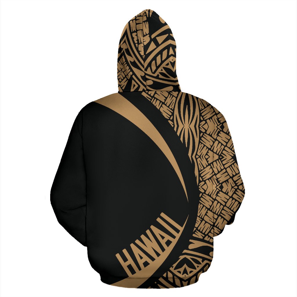 Hawaii Polynesian Hoodie Circle Style Golden - Polynesian Pride