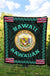 Hawaii Flag Polynesian Premium Quilt Turquoise - Love Style Turquoise - Polynesian Pride